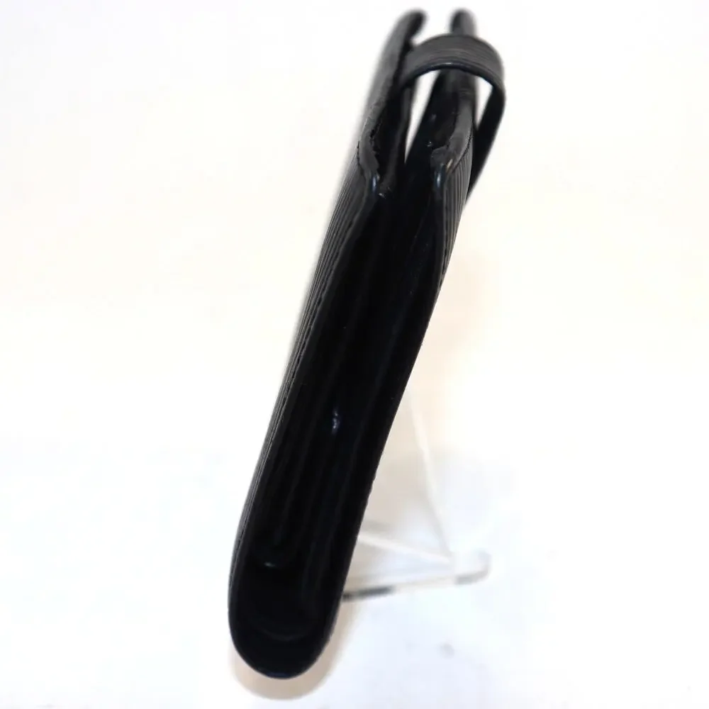 Louis Vuitton Black Epi Leather Bifold Wallet Snap‎ Coin Purse Spain